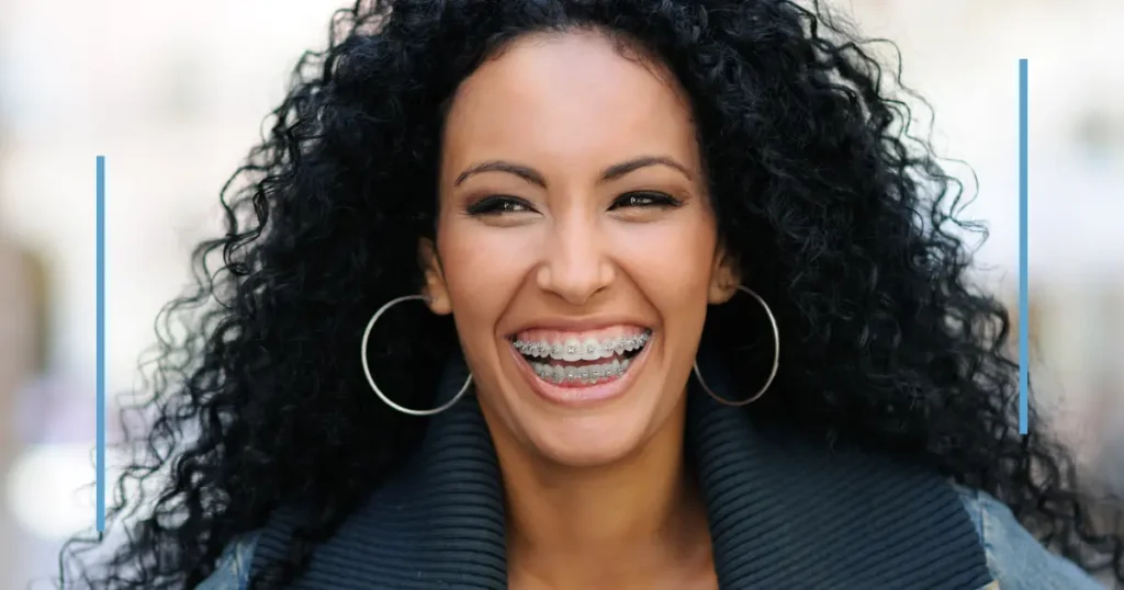 Woman Smiling With Braces