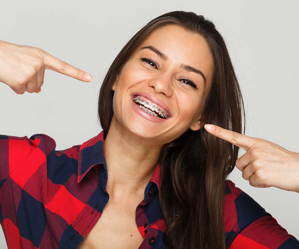 Adult Woman with Braces