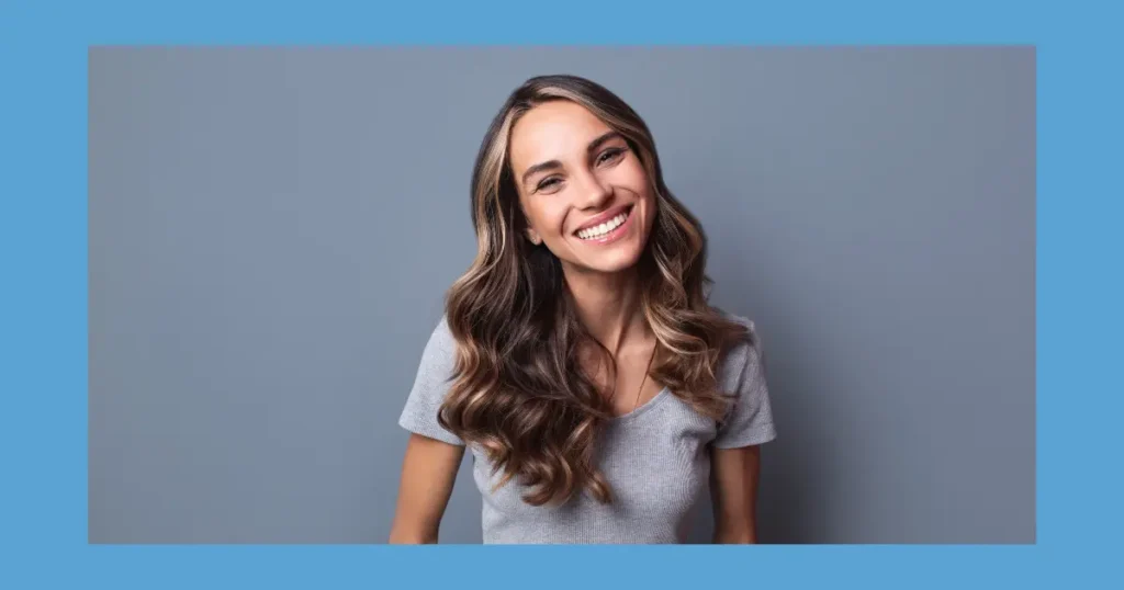 Woman With Straight Teeth Smiling